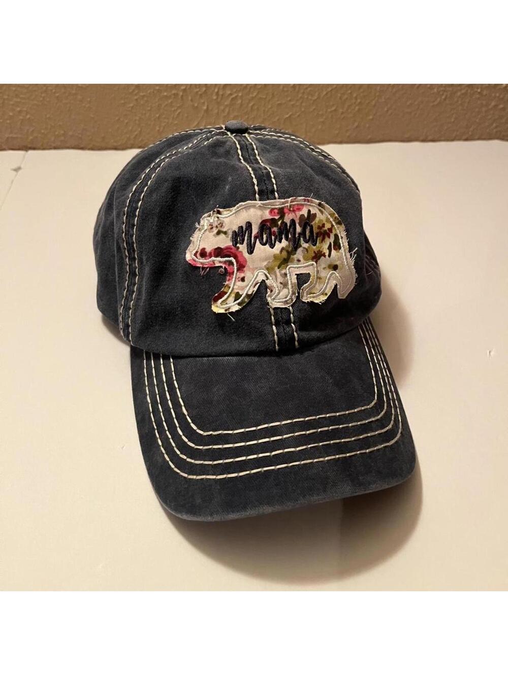 Vintage look Mama Bear Hat with adjustable strap By David and Young